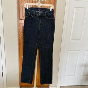 NYDJ Blue Straight Leg Jean Size 6 VG Condition